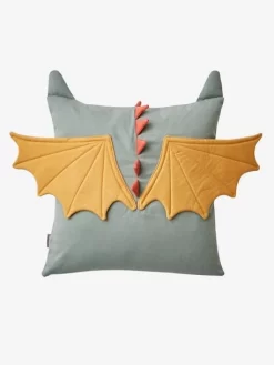 Coussin Dragon Gris Vert - Vertbaudet -Produit Pour Bébé coussin dragon 4
