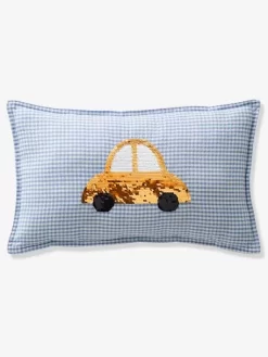 Coussin En Seersucker à Sequins Réversibles EN VOITURE SIMON Bleu - Vertbaudet