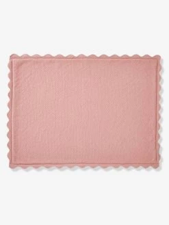 Couverture Bébé Tricot Point De Riz En Coton Rose - Vertbaudet -Produit Pour Bébé couverture bebe tricot point de riz en coton 2