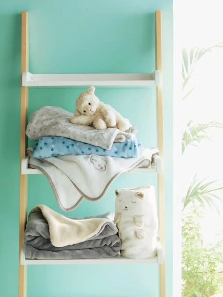 Couverture En Microfibre Imprimée étoiles Gris Clair - Vertbaudet 5 Couverture En Microfibre Imprimée étoiles Gris Clair - Vertbaudet – Image 5