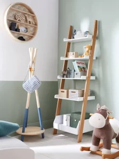 Etagère échelle LIGNE ARCHITEKT Blanc/bois - Vertbaudet -Produit Pour Bébé etagere echelle ligne architekt 2