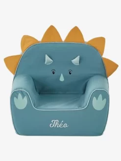 Fauteuil En Mousse Dino Triceratops Bleu - Vertbaudet -Produit Pour Bébé fauteuil en mousse dino triceratops 2