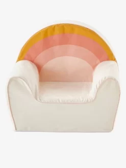 Fauteuil En Mousse Personnalisable Arc-en-ciel Blanc - Vertbaudet -Produit Pour Bébé fauteuil en mousse personnalisable arc en ciel 3