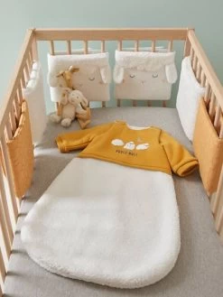 Gigoteuse Manches Amovibles Bi-matière PETIT MOUTON Miel / écru - Vertbaudet -Produit Pour Bébé gigoteuse manches amovibles bi matiere petit mouton 2