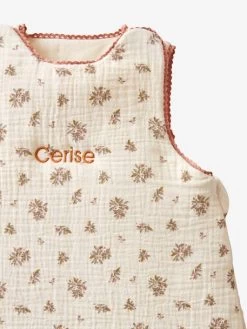 Gigoteuse Sans Manches En Gaze De Coton Personnalisable GRENIER écru / Multicolore - Vertbaudet -Produit Pour Bébé gigoteuse sans manches en gaze de coton personnalisable grenier 5