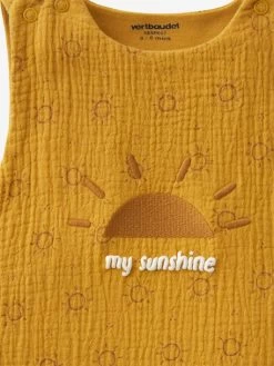 Gigoteuse Spéciale été En Gaze De Coton Bio* SOLEIL Ocre - Vertbaudet -Produit Pour Bébé gigoteuse speciale ete en gaze de coton bio soleil 2