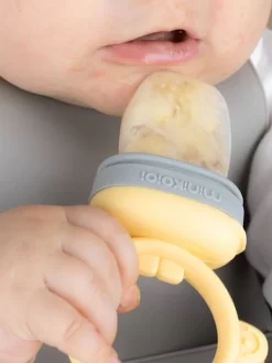 Grignoteur MINIKOIOI Baby Pulp En Silicone Tilleul/gris - Minikoioi -Produit Pour Bébé grignoteur minikoioi baby pulp en silicone 3