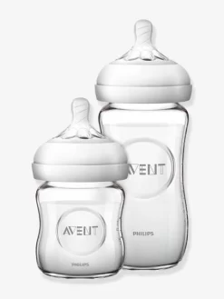 Kit Nouveau-né : 2 Biberons En Verre (125 + 240 Ml) Philips AVENT Natural Transparent - Philips Avent