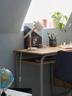 Lampe De Bureau Articulée Bois Et Métal Ecru & Bois - Vertbaudet -Produit Pour Bébé lampe de bureau articulee bois et metal 4