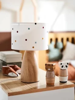 Lampe De Chevet Pois Brodés Beige / Multicolore - Vertbaudet -Produit Pour Bébé lampe de chevet pois brodes 4