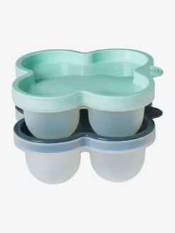 Les 2 Pots De Conservation En Silicone Vert/bleu - Vertbaudet -Produit Pour Bébé les 2 pots de conservation en silicone 4
