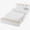 Lit évolutif Enfant LIGNE ABC Blanc - Bois - Vertbaudet