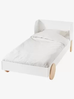 Lit évolutif Enfant LIGNE ROLLIE Blanc/bois - Vertbaudet -Produit Pour Bébé lit evolutif enfant ligne rollie 3
