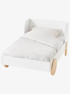 Lit évolutif Enfant LIGNE ROLLIE Blanc/bois - Vertbaudet -Produit Pour Bébé lit evolutif enfant ligne rollie 4