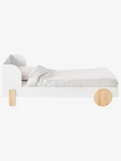 Lit évolutif Enfant LIGNE ROLLIE Blanc/bois - Vertbaudet -Produit Pour Bébé lit evolutif enfant ligne rollie 5