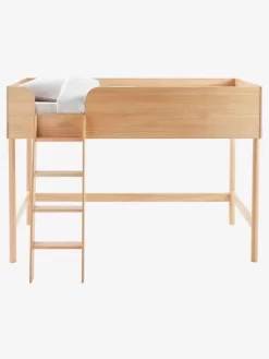 Lit Mi-hauteur LIGNE CONFETTI NATURE Marron - Vertbaudet -Produit Pour Bébé lit mi hauteur ligne confetti nature 2