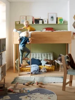 Lit Mi-hauteur LIGNE CONFETTI NATURE Marron - Vertbaudet -Produit Pour Bébé lit mi hauteur ligne confetti nature 3