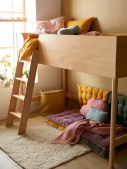 Lit Mi-hauteur LIGNE CONFETTI NATURE Marron - Vertbaudet -Produit Pour Bébé lit mi hauteur ligne confetti nature 4