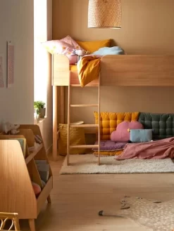 Lit Mi-hauteur LIGNE CONFETTI NATURE Marron - Vertbaudet -Produit Pour Bébé lit mi hauteur ligne confetti nature 5