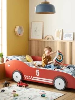 Lit Voiture De Course LIGNE DROLE DE BOLIDE Gris - Vertbaudet -Produit Pour Bébé lit voiture de course ligne drole de bolide 5