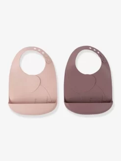 Lot De 2 Bavoirs Avec Récupérateur DONE BY DEER Peekaboo Eléphant En Silicone Vert Clair + Vert Foncé - Done By Deer -Produit Pour Bébé lot de 2 bavoirs avec recuperateur done by deer peekaboo elephant en silicone 2