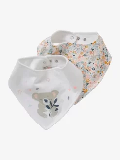 Lot De 2 Bavoirs Bandana Imprimé Koala - Vertbaudet