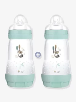 Lot De 2 Biberons 260 Ml MAM Easy Start Anti-colique Nature Guardian Nature Aqua - Mam