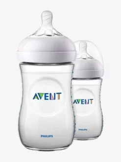 Lot De 2 Biberons 260 Ml Philips AVENT Natural Sans BPA Transparent - Philips Avent