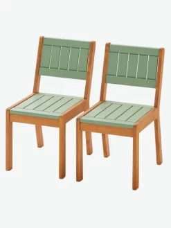 Lot De 2 Chaises Outdoor Maternelle Summer Kaki - Vertbaudet