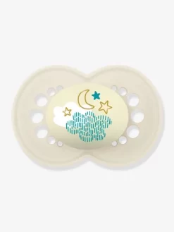 Lot De 2 Sucettes En Silicone MAM Nuit 18+ Vert + Bleu - Mam -Produit Pour Bébé lot de 2 sucettes en silicone mam nuit 18 2