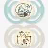 Lot De 2 Sucettes En Silicone MAM Perfect Nuit 6+ Vert + Beige - Mam