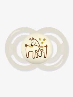 Lot De 2 Sucettes En Silicone MAM Perfect Nuit 6+ Vert + Beige - Mam -Produit Pour Bébé lot de 2 sucettes en silicone mam perfect nuit 6 2