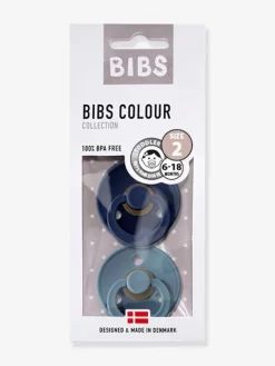 Lot De 2 Sucettes-tétines BIBS Colour Ou Colour Night, Taille 2 De 6 à 18 Mois Deep Space & Petrol Blue - Bibs -Produit Pour Bébé lot de 2 sucettes tetines bibs colour ou colour night taille 2 de 6 a 18 mois 3