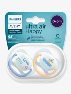 Lot De 2 Sucettes Ultra Air Animals 1er âge Philips AVENT Oiseau + Pingouin - Philips Avent -Produit Pour Bébé lot de 2 sucettes ultra air animals 1er age philips avent 2