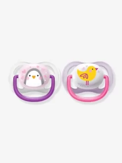 Lot De 2 Sucettes Ultra Air Animals 1er âge Philips AVENT Oiseau + Pingouin - Philips Avent -Produit Pour Bébé lot de 2 sucettes ultra air animals 1er age philips avent 5