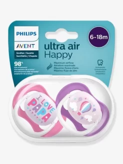 Lot De 2 Sucettes Ultra Air Animals 2e âge Philips AVENT Pingouin + éléphant - Philips Avent -Produit Pour Bébé lot de 2 sucettes ultra air animals 2e age philips avent 2