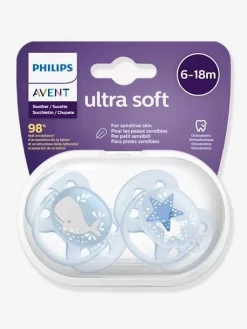 Lot De 2 Sucettes Ultra Douces 2e âge Philips AVENT Ecureuil/fleurs - Philips Avent -Produit Pour Bébé lot de 2 sucettes ultra douces 2e age philips avent 2