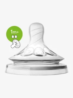 Lot De 2 Tétines Philips AVENT Natural, 5 Débits Transparent - Philips Avent -Produit Pour Bébé lot de 2 tetines philips avent natural 5 debits 5