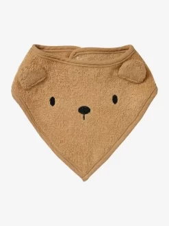 Lot De 3 Bavoirs Bandanas En éponge Et Gaze De Coton Caramel - Vertbaudet -Produit Pour Bébé lot de 3 bavoirs bandanas en eponge et gaze de coton 3