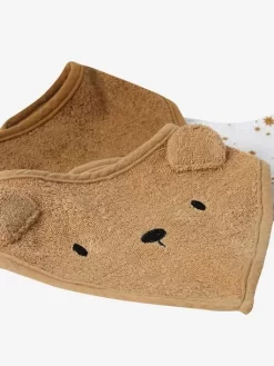 Lot De 3 Bavoirs Bandanas En éponge Et Gaze De Coton Caramel - Vertbaudet -Produit Pour Bébé lot de 3 bavoirs bandanas en eponge et gaze de coton 4