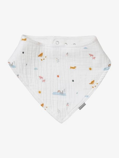 Lot De 3 Bavoirs Bandanas En Gaze De Coton Lot Vert Panda - Vertbaudet 6 Lot De 3 Bavoirs Bandanas En Gaze De Coton Lot Vert Panda - Vertbaudet – Image 6