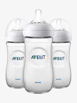 Lot De 3 Biberons 330 Ml Philips AVENT Natural Sans BPA Transparent - Philips Avent