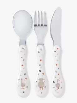 Lot De 3 Couverts 2e âge LÄSSIG Tiny Farmer Mouton/oie Blanc - Lassig