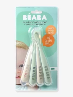 Lot De 4 Cuillères 1er âge BEABA Soft Sans BPA Bleu/gris/ocre - Beaba -Produit Pour Bébé lot de 4 cuilleres 1er age beaba soft sans bpa 3