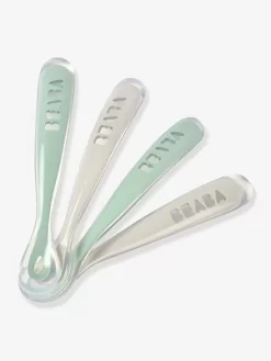 Lot De 4 Cuillères 1er âge BEABA Soft Sans BPA Bleu/gris/ocre - Beaba -Produit Pour Bébé lot de 4 cuilleres 1er age beaba soft sans bpa 4