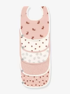 Lot De 5 Bavoirs Bébé LÄSSIG En Coton Biologique Lot De 5 Little Forest Renard - Lassig