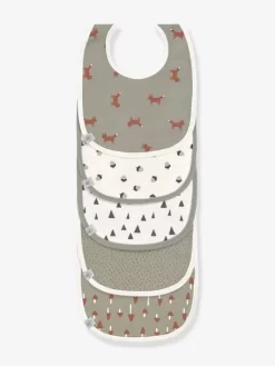 Lot De 5 Bavoirs Bébé LÄSSIG En Coton Biologique Lot De 5 Little Forest Renard - Lassig -Produit Pour Bébé lot de 5 bavoirs bebe lassig en coton biologique 5