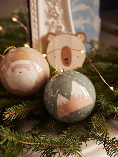 Lot De 6 Boules De Noël Contes De La Forêt Vert - Vertbaudet 2 Lot De 6 Boules De Noël Contes De La Forêt Vert - Vertbaudet – Image 2