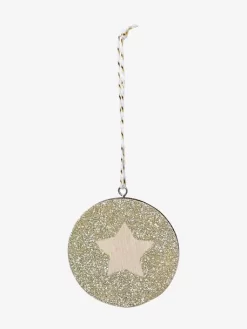 Lot De 6 Boules De Noël Plates En Bois Naturel - Vertbaudet -Produit Pour Bébé lot de 6 boules de noel plates en bois 3