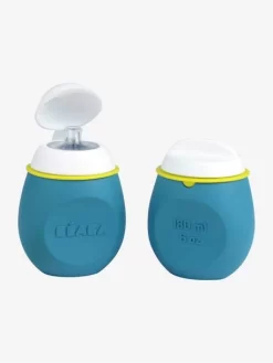 Lot De Gourdes Pour Compotes BEABA Babysqueez' 2 En 1 + Squeez'portion Blue - Beaba -Produit Pour Bébé lot de gourdes pour compotes beaba babysqueez 2 en 1 squeezportion 4
